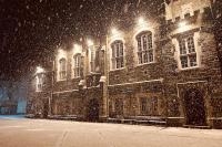 Tavistock Town Hall in the snow 27.03.2024